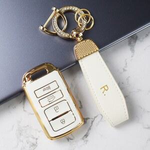 기아 카덴자 K9 K7 K-04 쏘렌토 K900 용, 4 버튼 소프트 TPU 자동차 키 케이스 커버, 쉘 포브 홀더, 키체인 프로텍터 액세서리