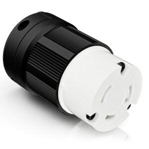 NEMA L5 30R 커넥터 발전기 트위스트 어댑터 여성 플러그 30암페어 125볼트 2극 3와이어 접지 헤비 듀티 산업용 등급 전기 교체 ETL 나열됨