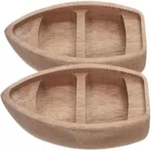 홈 데스크 책장을 위한 제로데코 2Pcs 나무 미니어처 보트 모델 항해 장식 장인 정신의 예술적 터치가