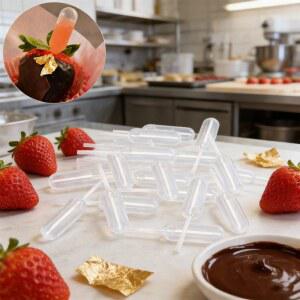 시럽 퍼 빨대 50개 밀크셰이크 토핑 젤리 디저트 일회용 장식 액세서리 버블티 선데이 인젝터