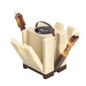 힙시온 6암 신발 건조기 및 탈취기, 로즈 솔트 박스로 15초 만에 빠른 360 건조, 타이머가 있는 접이식 부츠 건조기, 3쌍용, 여행, 가정, 체육관에서 휴대 가능