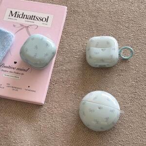 삼성 갤럭시 버즈 3 프로 2 프로 라이브 버즈3 FE 코어용 귀여운 리본 이어폰 케이스 실리콘 이어폰 케이스