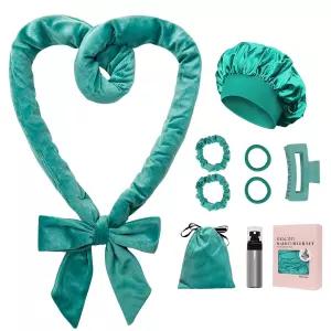 ZILAMPU 무열 오버나이트 컬 헤드밴드 긴 머리를 위한 70인치 소프트 웨이브 헤어 롤러 9개의 PCS 로드