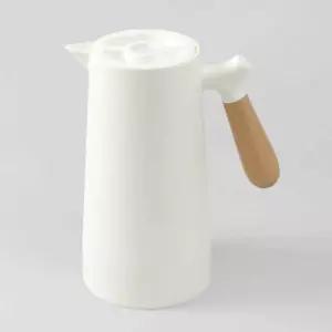 B 화이트 1L 이중유리 보온보냉주전자 테이블팟 진공주전자 보온물주전자 카페물통