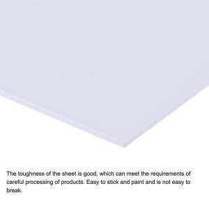 프라모델 무광 유광 마감재4pcs ABS 플라스틱 시트 250x200mm 흰색 두께 건물 모델 DIY 공예 패널