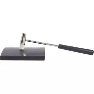 카보달스 블랙 더블 페이스 주얼리 제작 도구 스틸 고무 망치 세트 사각 충격 흡수기 방음 패드 키트 수제