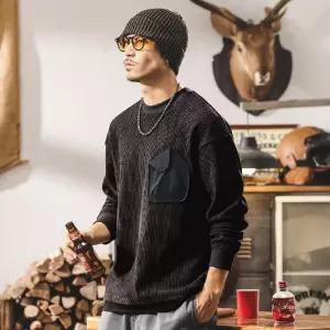 빈티지 가을 빅사이즈 봄가을 자가드 맨투맨 남성패션 상의 DL3