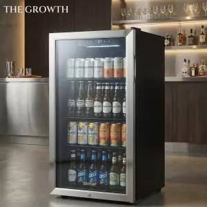 음료수냉장고 미니 가정용술냉장고 술장고 업소용 주류 편의점 탕비실 88L 대용량 0-18도