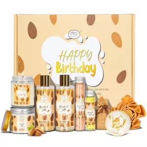 여성 스파 선물 여성을 위한 발렌타인 데이 버블 목욕 소금 소이 캔들 엄마를 여교사 아몬드 우유 영양 및