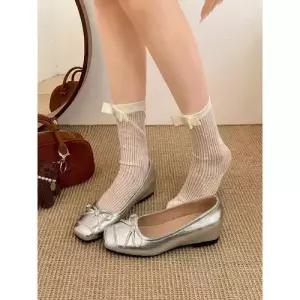 알마센 여사친 가을 빈티지 펌프스 스트랩힐 슈즈 실버 메리제인슈즈 속굽 ADOR3