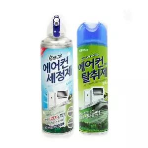 에어컨 청소스프레이 2종 세트 냄새제거 살균 곰팡이방지 여름철 필수용품