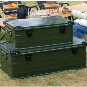 대형 캠핑박스 스테인레스 박스 정리함 트렁크 수납 합금 컬러 접이식 야외 다용도 접이