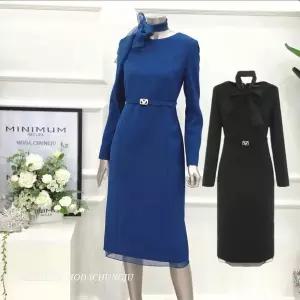 [미니멈]MD 스카프 슬림 원피스 MD MZAAWO1210BK1