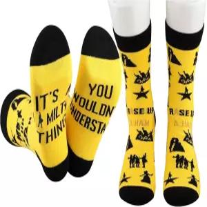 뮤지컬에서 영감을 받은 선물 뮤지컬 팬들을 위한 양말 (미국 알파 원 사이즈 레귤러 햄 씽)
