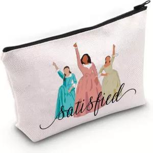 BWWKTOP 슈일러 자매 화장품 가방 해밀턴 뮤지컬 팬 선물 브로드웨이 극장 지퍼 파우치 백 (만족)