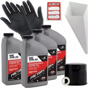 스즈키 C50/M50/S50 블러바드 VL800과 호환되는 팩토리 레이싱 부품 오일 교환 키트 - 10W-40 풀 합성 4Qts