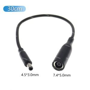 Dc 전원 잭 7.4x5.0 ~ 4.5x3.0 변환기 어댑터 dell호환 Vostro 5502 5390 3500 XPS 12 13 9360 용 노트북