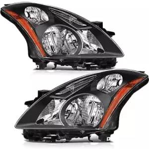 닛산 알티마 2010-2012 블랙 하우징 앰버 리플렉터 클리어 렌즈 26060ZX00A 26010ZX00A용 LBRST 헤드라이트