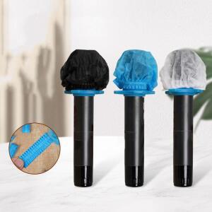 100개 마이크 위생 커버 냄새 제거 일회용 부직포 윈드스크린 보호 패드 KTV 노래방 용품