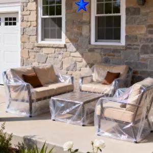 플라스틱 야외 가구 커버 방수 - 파티오 테이블 및 의자 세트 4 32 x 30 52 36 21 13 인치