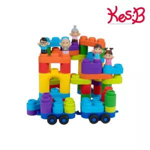 유아 사람인형 말랑 큰조각 만들기 블록 집중력 앉아노는