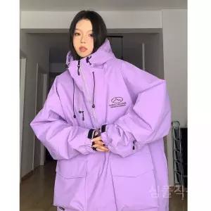 빅사이즈스키복 보드복 커플 아웃도어 오버핏 검정 야외 방풍 보라 방한 남녀 남성 반집업 5XL 스포츠