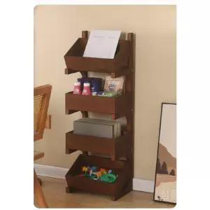 1단내추럴원목 다용도 책꽂이 2단 가구 선반장 침실 나무 인테리어 라탄 선반 3단 네츄럴 침대