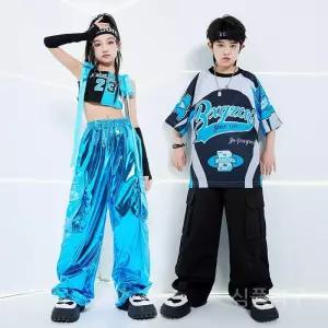 걸스힙합복 댄스복 공연 무대 방송 스트리트 키즈 팬츠 여아 아동 커버 댄스 의상 힙합 크롭