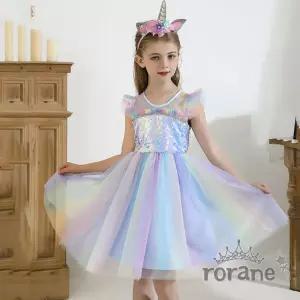 유니콘 공주 여아 드레스 레인보우 HSm2+7nnY