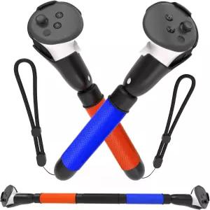 고릴라 태그를 위한 EUCARLOS 롱 암 메타 퀘스트 3 컨트롤러 액세서리를 3-in-1 확장 그립 비트 세이버를