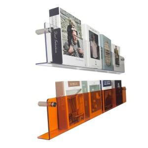 컬러 아크릴 잡지 홀더 브로셔 30/40/50cm 레코드 스탠드 문학 랙 걸이책장 팜플렛 보관