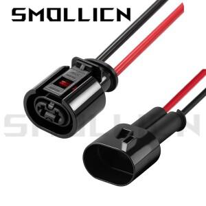 1세트 2 핀 자동 ABS 펌프 앞바퀴 센서 와이어 커넥터 AC 어셈블리 357973332 6N0927997A 남성 여성 소켓