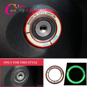 자동차 빛나는 점화 키 링 스위치 커버  스티커 1 개 도요타 호환 코롤라 2014 액세서리