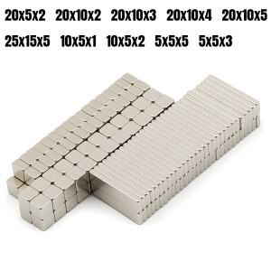 블록 초강력 네오디뮴 자석  N35 영구 NdFeB 냉장고 DIY 20x5x2/20x10x2/25x15x5mm