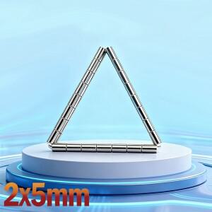 2x5mm 자석 소형 미니 소형 호환 원형 액세서리 사무실 과학 냉장고 화이트보드 공예 DIY 20/100/500/2000