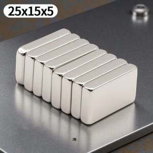 25X15X5MM 블록 냉장고 자석 사무실 화이트보드용 적합 도구 가정 및 직장 등 25x15x5