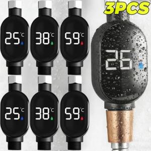 욕실 샤워 물 온도계 스마트 호환 디지털 LED 디스플레이 방수 배터리 구동 측정 도구