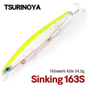 TSURINOYA STINGER 163S  롱 캐스팅 싱킹 바닷물 미노우 163M 호환m 34.2g 바다 낚시 미끼 인공 대형 하드