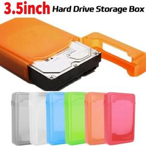 3.5 인치 IDE SATA 휴대용 하드 디스크 보호 케이스 방진 플라스틱 HDD 드라이브 충격 방지 쉘 멀티 컬러