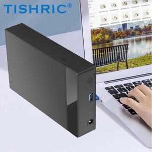 TISHRIC HDD 케이스 3.5 인치 외장형 하드 드라이브 인클로저 SSD SATA To USB 3.0 3.1/Type C 디스크 컴퓨
