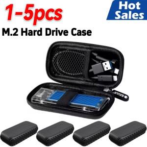 휴대용 충격 방지 외장 하드 드라이브 파우치 미니 소형 호환 USB 케이블 케이스 커버 지퍼 SSD 이어폰 가