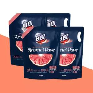 비트 아로마웨이브 시트러스 액체세탁세제 2L 리필 4개입 대용량 세탁세제