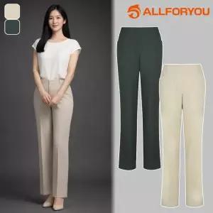 올포유 여성바지 슬랙스 밴딩 팬츠 세미스키니 봄