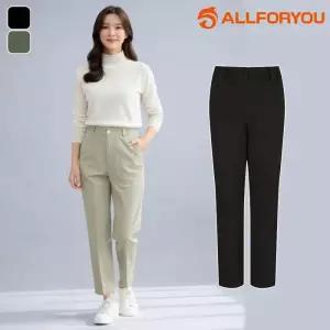 올포유 바지 배기팬츠 밴딩 스판 간절기 봄 가을 여성