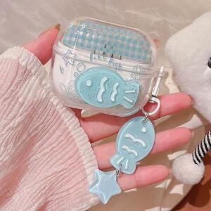 삼성 갤럭시 버즈 2 프로 라이브 FE 이어폰 케이스용 별 모양 꽃 케이스, 버즈 3 프로용 소프트 투명 펜던