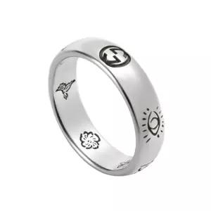 (케이스,쇼핑백포함)(공식매장AS가능)선물포장 구찌 블라인드 포 러브 링 실버 반지 455247