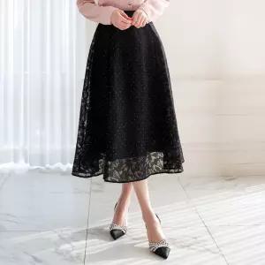 [시크라인] (~XXL까지) 사톤 플라워패턴 플레어 롱 스커트 봄 가을 하객룩 오피스룩 모임룩 격식룩 빅사이즈