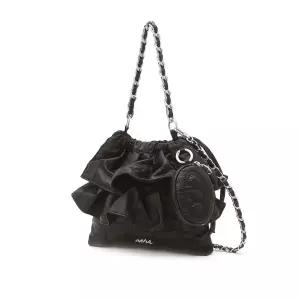 아떼바네사브루노 [FRILL] 블랙 듀프스킨 미니크로스 S