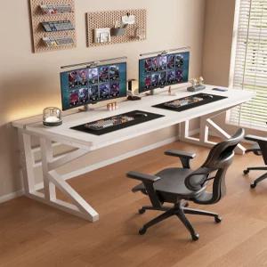 게이밍 데스크 2인용 컴퓨터 서재 조립식 와이드 학습용 쌍둥이 자매