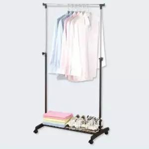 [생활] 일반형 선반 수납 옷걸이 이동형행거 1단 정리